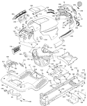 Chassis Diagram and Parts List for LGT2554 96043006100 Husqvarna Lawn Tractor