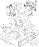 Chassis Diagram and Parts List for LGT2554 96043006101 Husqvarna Lawn Tractor