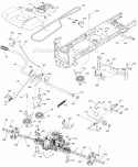 Drive Diagram and Parts List for LGT2554 96043006101 Husqvarna Lawn Tractor