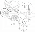 Seat Assembly Diagram and Parts List for LGT2554 96043006101 Husqvarna Lawn Tractor
