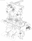 Mower Deck Diagram and Parts List for LGT2554 96043006101 Husqvarna Lawn Tractor