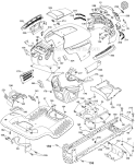 Chassis Diagram and Parts List for LGT2554 96043008200 Husqvarna Lawn Tractor