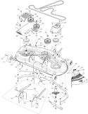 Mower Deck Diagram and Parts List for LGT2554 96043008200 Husqvarna Lawn Tractor