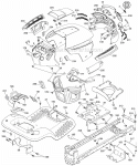 Chassis Diagram and Parts List for LGT2554 96043009400 Husqvarna Lawn Tractor