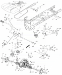 Drive Diagram and Parts List for LGT2554 96043009400 Husqvarna Lawn Tractor