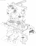 Mower Deck Diagram and Parts List for LGT2554 96043009400 Husqvarna Lawn Tractor