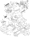 Chassis Diagram and Parts List for LGT2554 96045001500 Husqvarna Lawn Tractor
