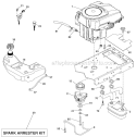 Engine Diagram and Parts List for LGT2554 96045001500 Husqvarna Lawn Tractor