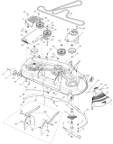 Mower Deck Diagram and Parts List for LGT2554 96045001500 Husqvarna Lawn Tractor