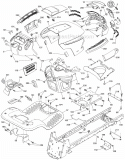 Chassis Diagram and Parts List for LGT2554 96045001501 Husqvarna Lawn Tractor