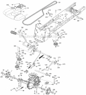 Drive Diagram and Parts List for LGT2554 96045001501 Husqvarna Lawn Tractor