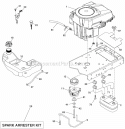 Engine Diagram and Parts List for LGT2554 96045001501 Husqvarna Lawn Tractor