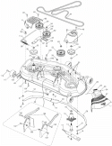 Mower Deck Diagram and Parts List for LGT2554 96045001501 Husqvarna Lawn Tractor