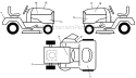 Decals Diagram and Parts List for LGT2554 96045001503 Husqvarna Lawn Tractor