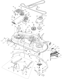 Mower Deck Diagram and Parts List for LGT2554 96045001504 Husqvarna Lawn Tractor