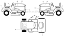 Decals Diagram and Parts List for LGT2554 96045001700 Husqvarna Lawn Tractor