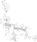 Steering Assembly Diagram and Parts List for LGT2554 96045001700 Husqvarna Lawn Tractor