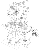 Mower Deck Diagram and Parts List for LGT2554 96045001700 Husqvarna Lawn Tractor