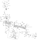 Steering Assembly Diagram and Parts List for LGT2554 96045001701 Husqvarna Lawn Tractor
