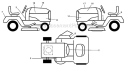 Decals Diagram and Parts List for LGT2554 96045001701 Husqvarna Lawn Tractor