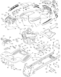 Chassis Diagram and Parts List for LGT2554 96045002800 Husqvarna Lawn Tractor