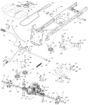 Drive Diagram and Parts List for LGT2554 96045002800 Husqvarna Lawn Tractor