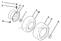 Wheels And Tires Diagram and Parts List for LGT2554 96045003100 Husqvarna Lawn Tractor