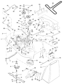Page J Diagram and Parts List for 125 LRH  954001222B -1995-03 Husqvarna Lawn Tractor