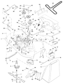 Page J Diagram and Parts List for 125 LRH  954001222C -1995-03 Husqvarna Lawn Tractor
