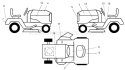 Page C Diagram and Parts List for 125 LRH  954001222C -1995-03 Husqvarna Lawn Tractor