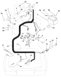 Page D Diagram and Parts List for 125 LRH  954001222C -1995-03 Husqvarna Lawn Tractor