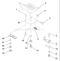 Page M Diagram and Parts List for LR111 LR 111 9540001212A -1994-07 Husqvarna Lawn Tractor