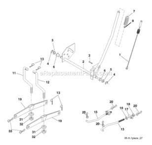 Mower_Lift__Deck_Lift Diagram and Parts List for LT2113A 2012-09 Husqvarna Lawn Tractor