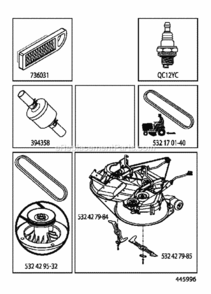 Part Location Diagram of 532427984 Husqvarna BLADE.3N1.LH.CRD.97