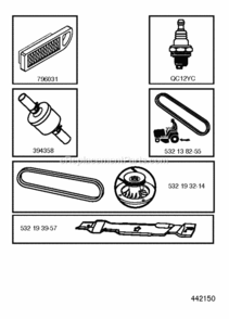 Frequently_Used_Parts Diagram and Parts List for LT2114 2012-08 Husqvarna Lawn Tractor