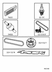 Frequently_Used_Parts Diagram and Parts List for LT2213CA 96051001003 2012-08 Husqvarna Lawn Tractor