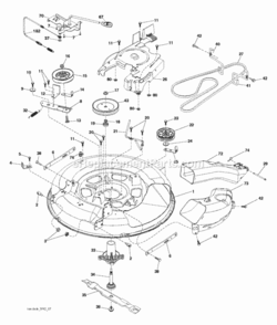 Mower_Deck__Cutting_Deck Diagram and Parts List for LT2213C 96051001802 2012-08 Husqvarna Lawn Tractor
