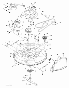 Mower_Deck__Cutting_Deck Diagram and Parts List for LT2213 96041008705 2012-08 Husqvarna Lawn Tractor