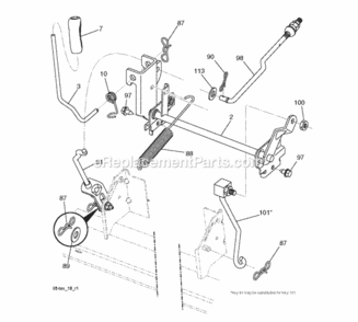 Mower_Lift__Deck_Lift Diagram and Parts List for LT2213 96041008705 2012-08 Husqvarna Lawn Tractor