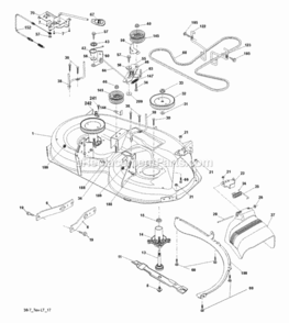 Mower_Deck__Cutting_Deck Diagram and Parts List for LT2216 2012-08 Husqvarna Lawn Tractor