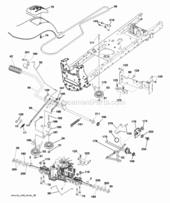 Part Location Diagram of 532448348 Husqvarna Transaxle.K46A