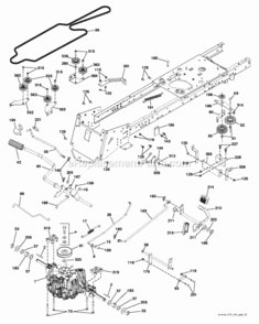 Drive Diagram and Parts List for LT2316CMA2 2011-01 Husqvarna Lawn Tractor