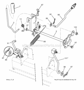 Mower_Lift__Deck_Lift Diagram and Parts List for LT2316CM 96051000402 2012-08 Husqvarna Lawn Tractor