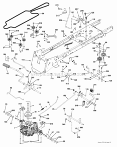 Drive Diagram and Parts List for LT2317CMA2 96051004400 2012-01 Husqvarna Lawn Tractor