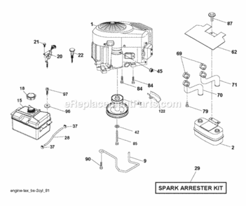 Engine Diagram and Parts List for LT2317CMA2 96051004400 2012-01 Husqvarna Lawn Tractor