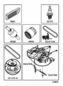 Accessories Diagram and Parts List for LT2317CMA 96051002102 2012-08 Husqvarna Lawn Tractor