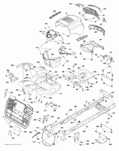 Chassis_Enclosures Diagram and Parts List for LT2317CMA 96051002102 2012-08 Husqvarna Lawn Tractor