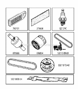 Frequently_Used_Parts Diagram and Parts List for LT2323A2 96041026300 2012-01 Husqvarna Lawn Tractor