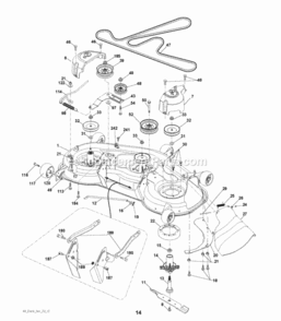 Part Location Diagram of 532404265 Husqvarna Deck Weldment