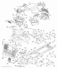Chassis__Frame Diagram and Parts List for LT2323CMA2 2012-02 Husqvarna Lawn Tractor